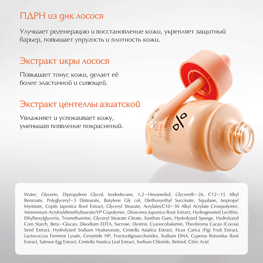 DR. CEURACLE Сыворотка для лица с ПДРН, ретинолом и спикулами PDRN & Retinol Shot Ampoule – фото 3