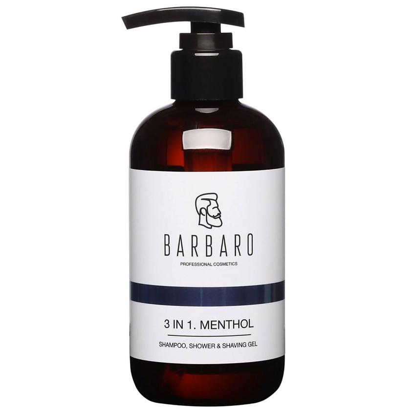 BARBARO Гель для душа 3 в 1 MENTHOL – фото 2