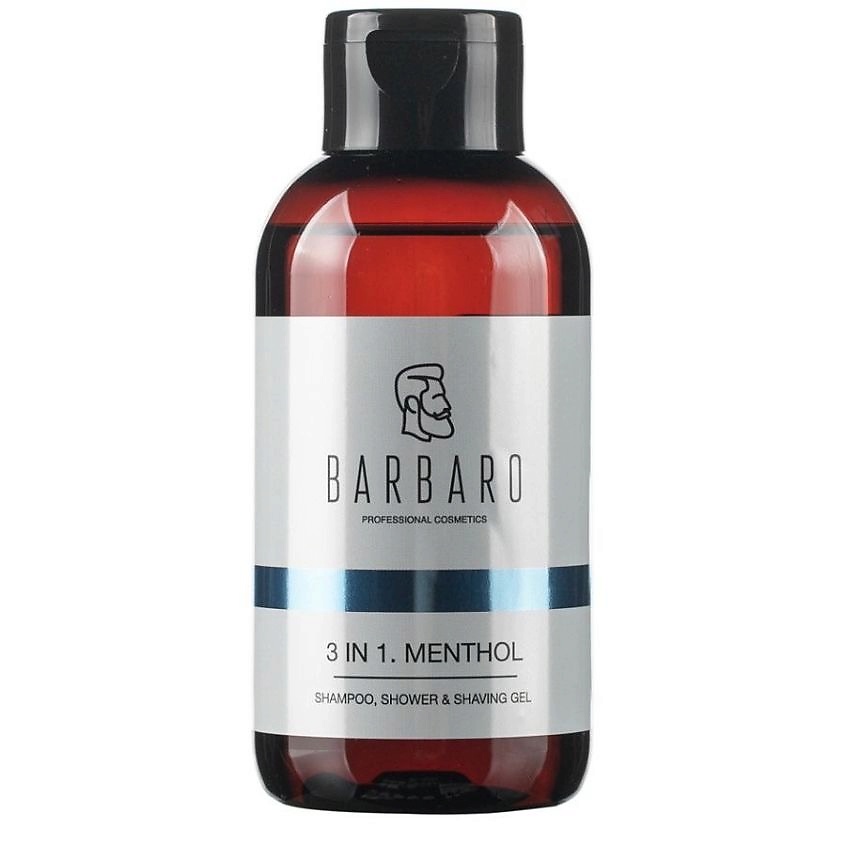 BARBARO Гель для душа 3 в 1 MENTHOL – фото 1