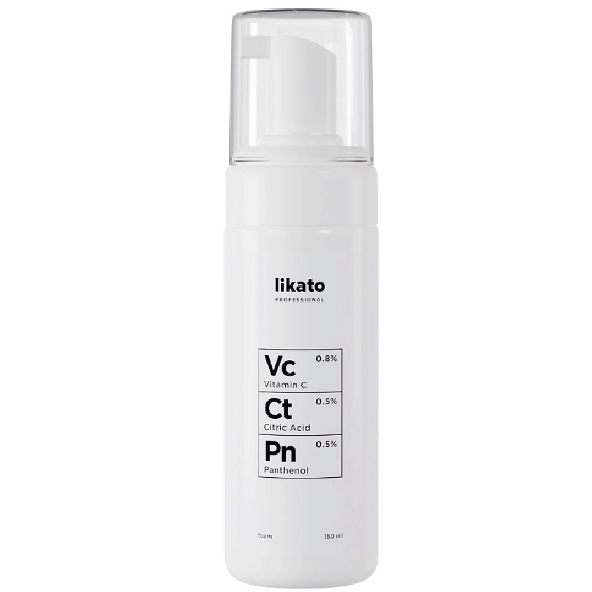 LIKATO Пенка для умывания с витамином С, пантенолом и лимонной кислотой Vitamin C, Citric Acid And Panthenol Foam – фото 1