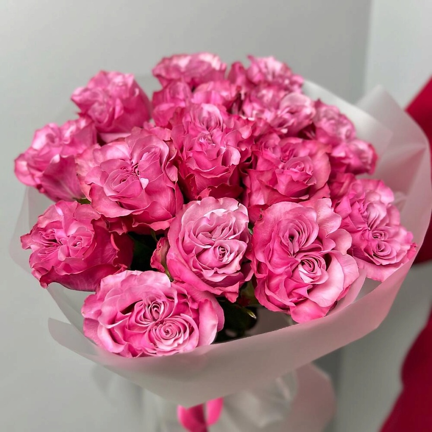 FLORES 15 шикарных розовых пионовидных роз – фото 1