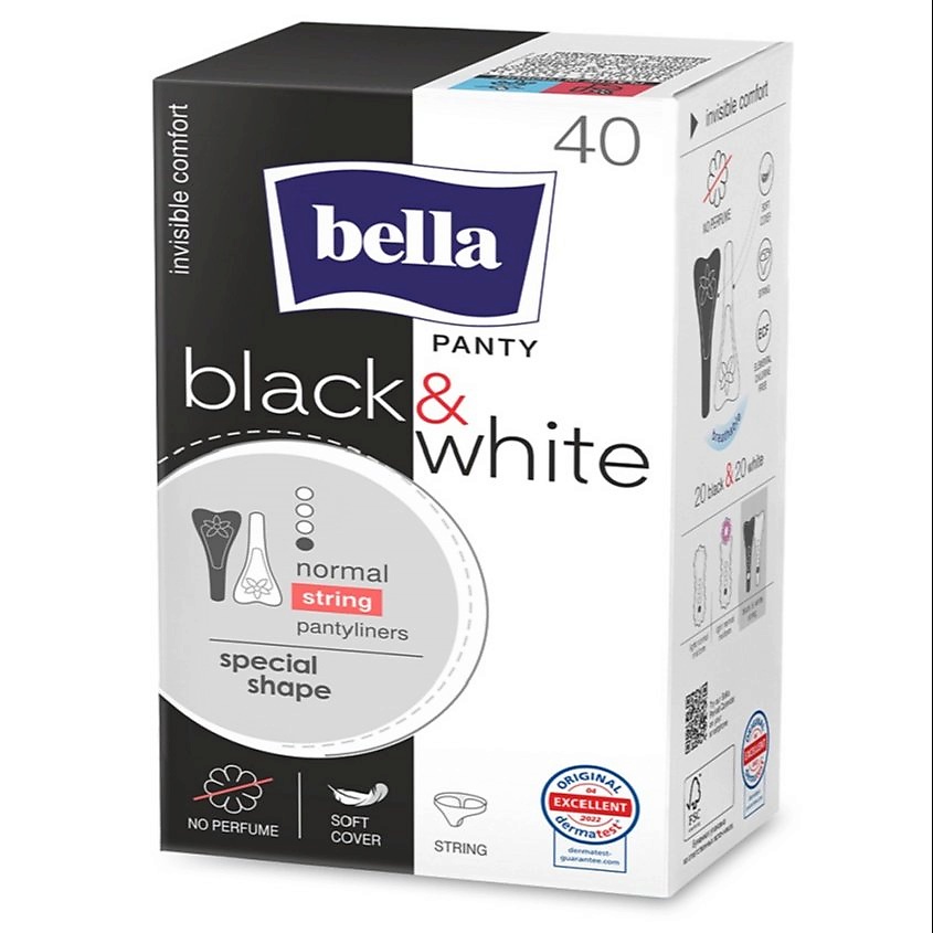 BELLA Прокладки ежедневные супертонкие Panty Slim Black&White – фото 2