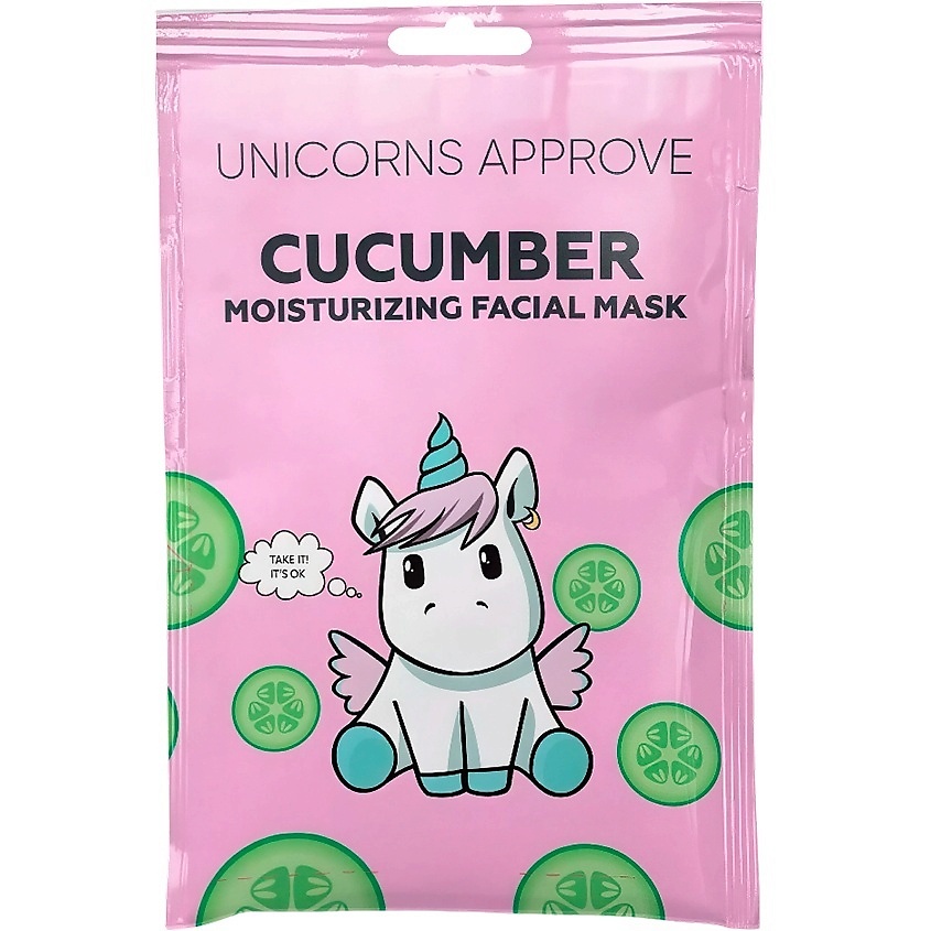 UNICORNS APPROVE Тканевая маска для лица с экстрактом огурца "увлажняющая" – фото 2