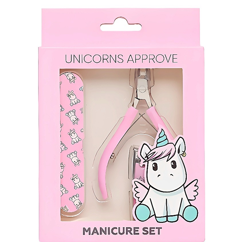 UNICORNS APPROVE Подарочный набор для маникюра: щипчики, кусачки, пилка – фото 1