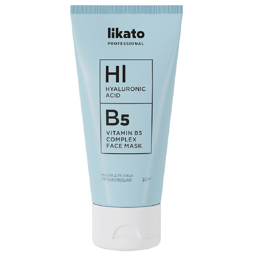 LIKATO Маска для лица увлажняющая с гиалуроновой кислотой и витамином В5 Hyaluronic Acid And Vitamin B5 Complex Face Mask – фото 1