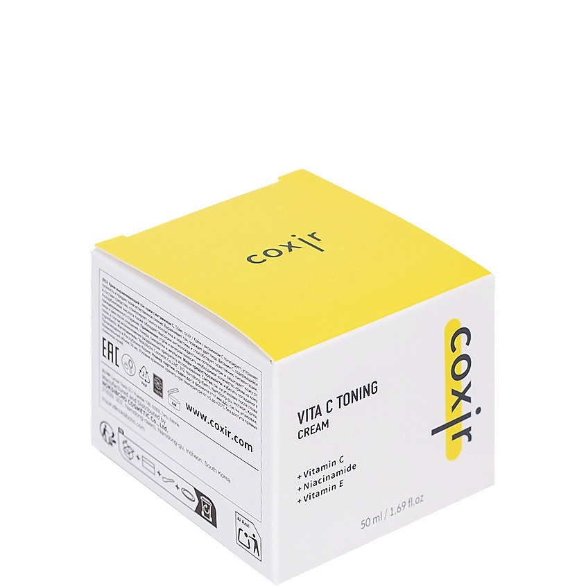 COXIR Крем с ниацинамидом и витамином С для сияющей ровной кожи Vita C Toning – фото 3