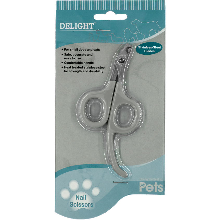 DELIGHT PET Когтерез-ножницы серия AQUA малый с упором – фото 6