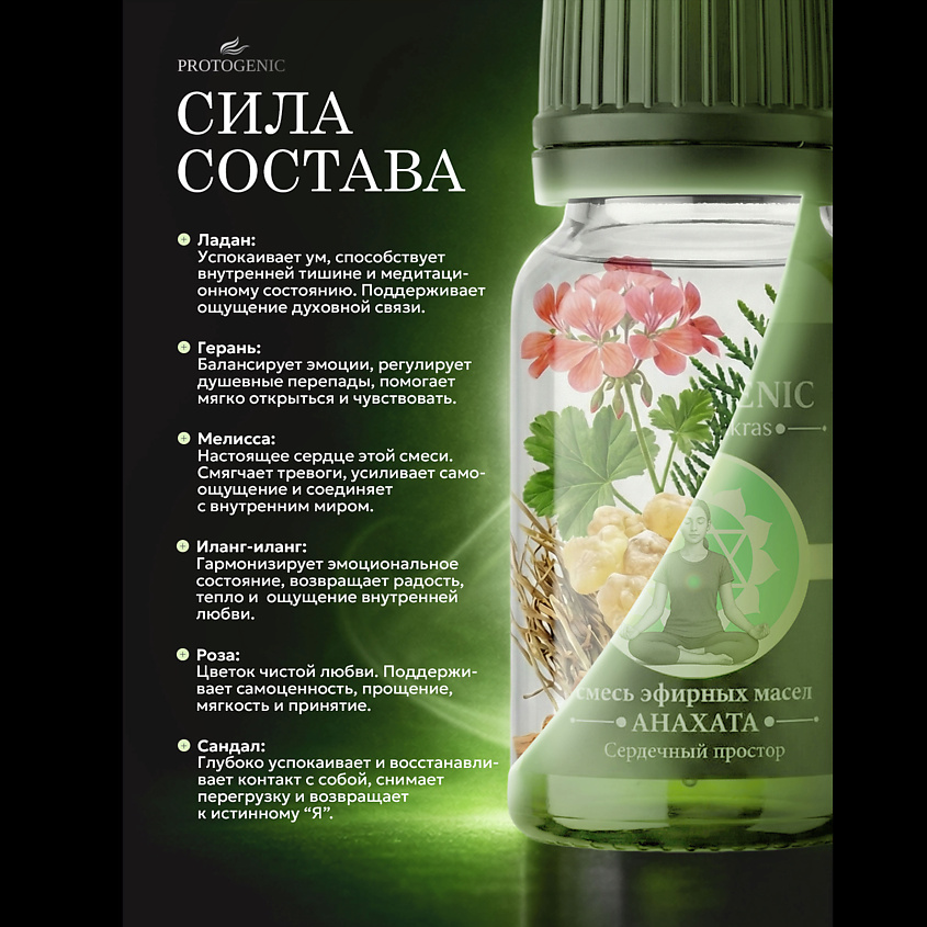 PROTOGENIC Смесь эфирных масел Seven Chakras "АНАХАТА" – фото 4