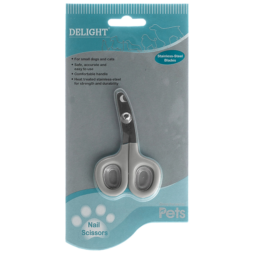 DELIGHT PET Когтерез-ножницы серия AQUA малый прямой для кошек – фото 6