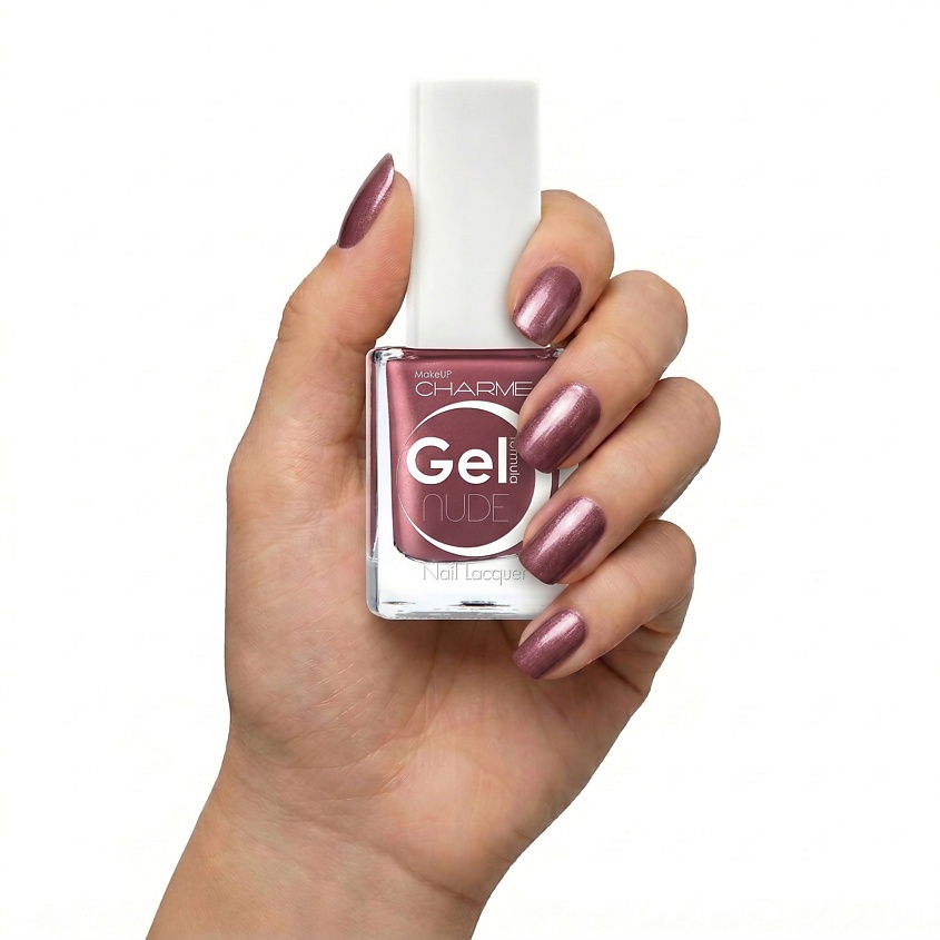 CHARME Лак для ногтей перламутровый "Gel Nude", 205 Кленовый сахар – фото 3