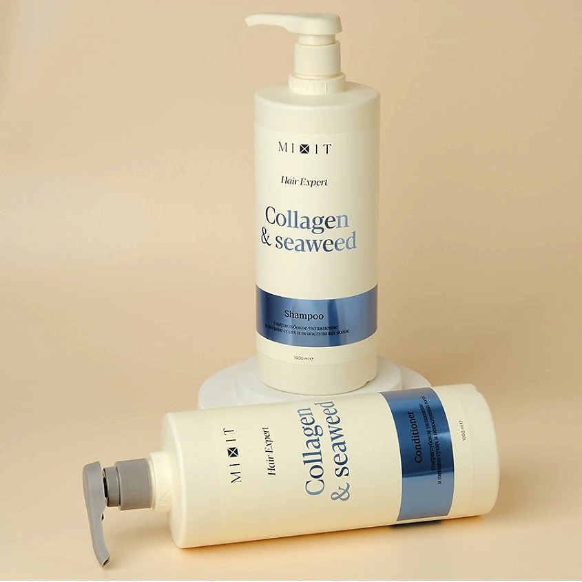 MIXIT Бальзам-ополаскиватель для волос COLLAGEN+SEAWEED увлажняющий – фото 7
