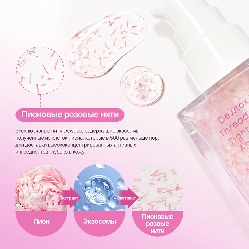 DEWDAP Сыворотка подтягивающая для лица DEWTOX EX THREAD SHOT TIGHTENING AMPOULE – фото 5