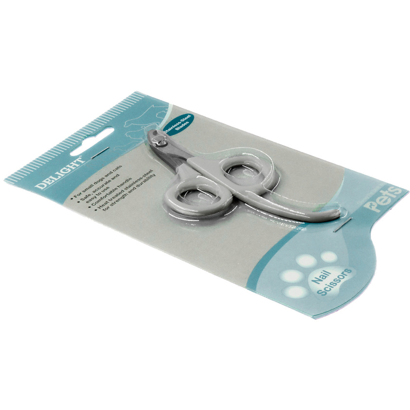 DELIGHT PET Когтерез-ножницы серия AQUA малый с упором – фото 5