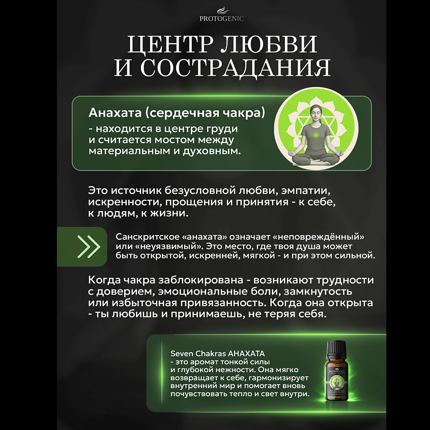 PROTOGENIC Смесь эфирных масел Seven Chakras "АНАХАТА" – фото 3