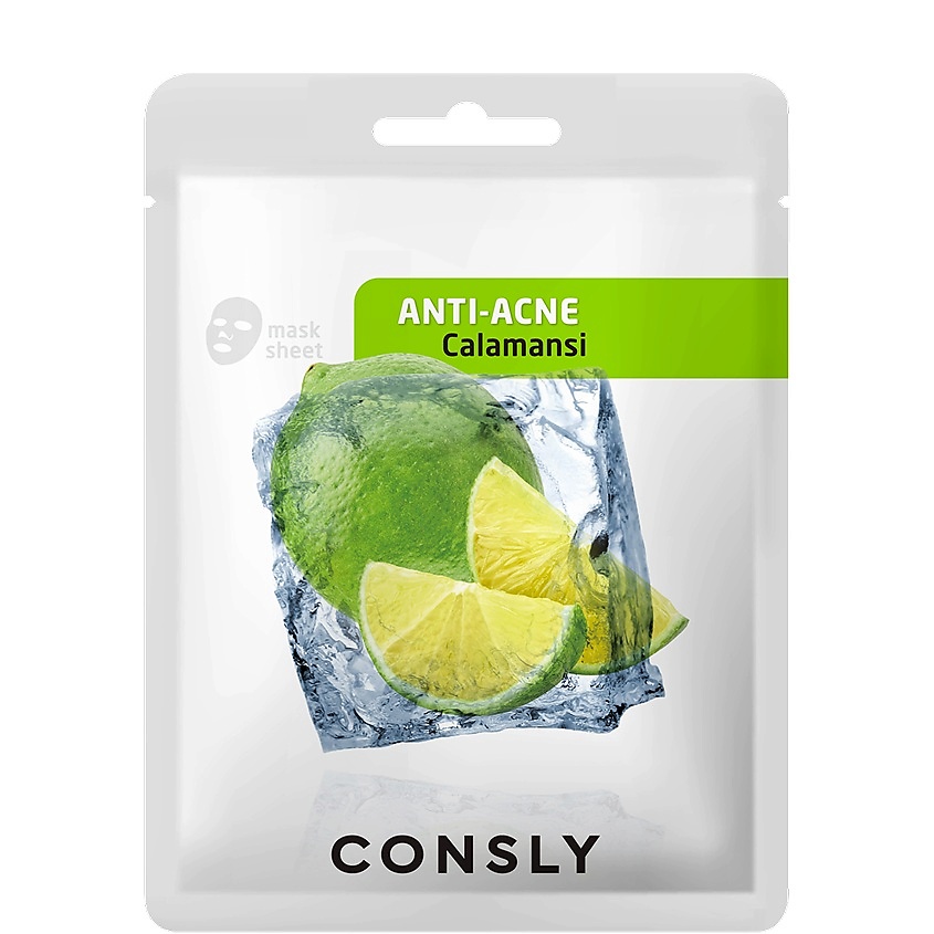 CONSLY Маска тканевая противовоспалительная с экстрактом каламанси Anti-Inflammatory Tissue Mask With Calamansi Extract – фото 1