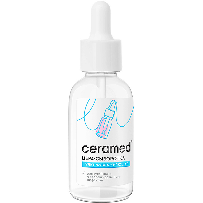 CERAMED Цера-сыворотка для лица Ультраувлажняющая с гиалуроновой кислотой Cera Hydro Serum – фото 1