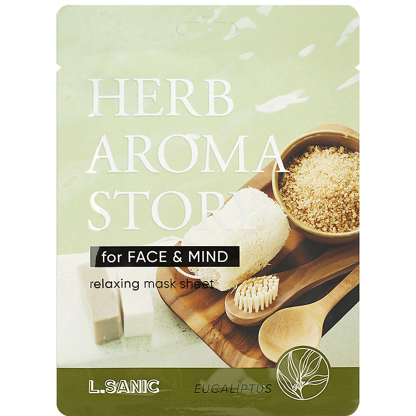 LSANIC Маска тканевая с экстрактом эвкалипта и эффектом ароматерапии Herb Aroma Story – фото 1
