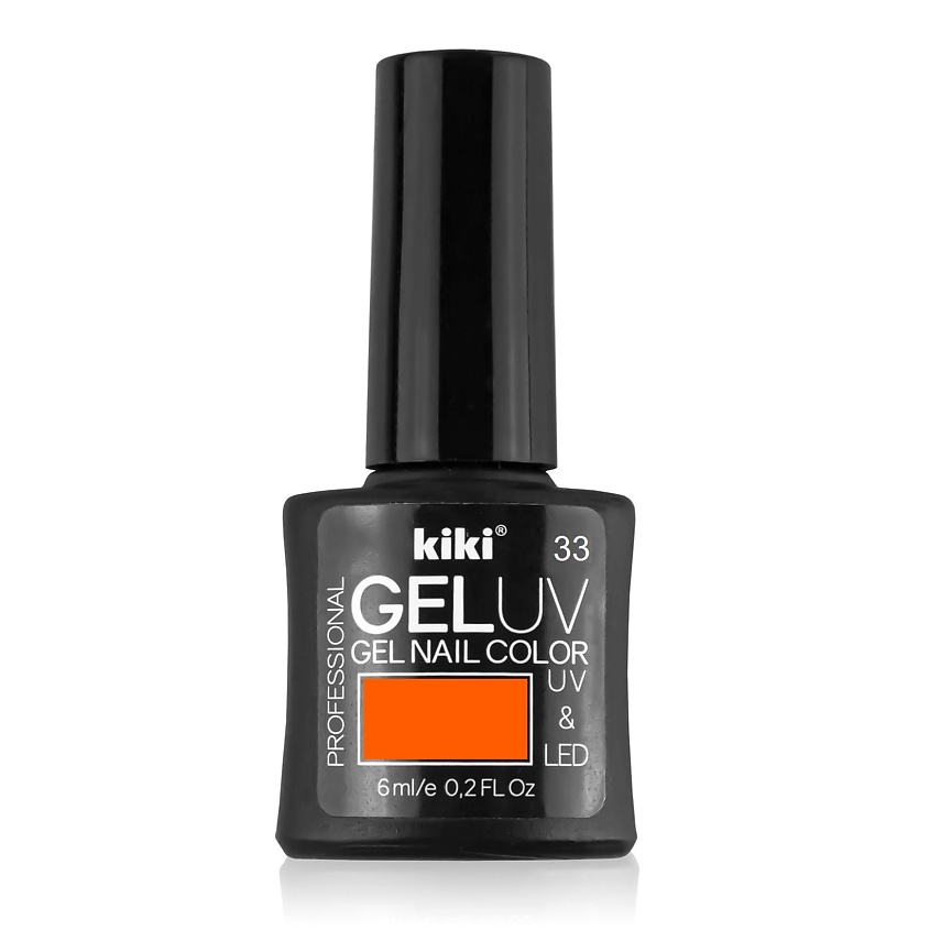 KIKI Гель-лак для ногтей Gel Uv&Led, №33 Ярко-Оранжевый – фото 1