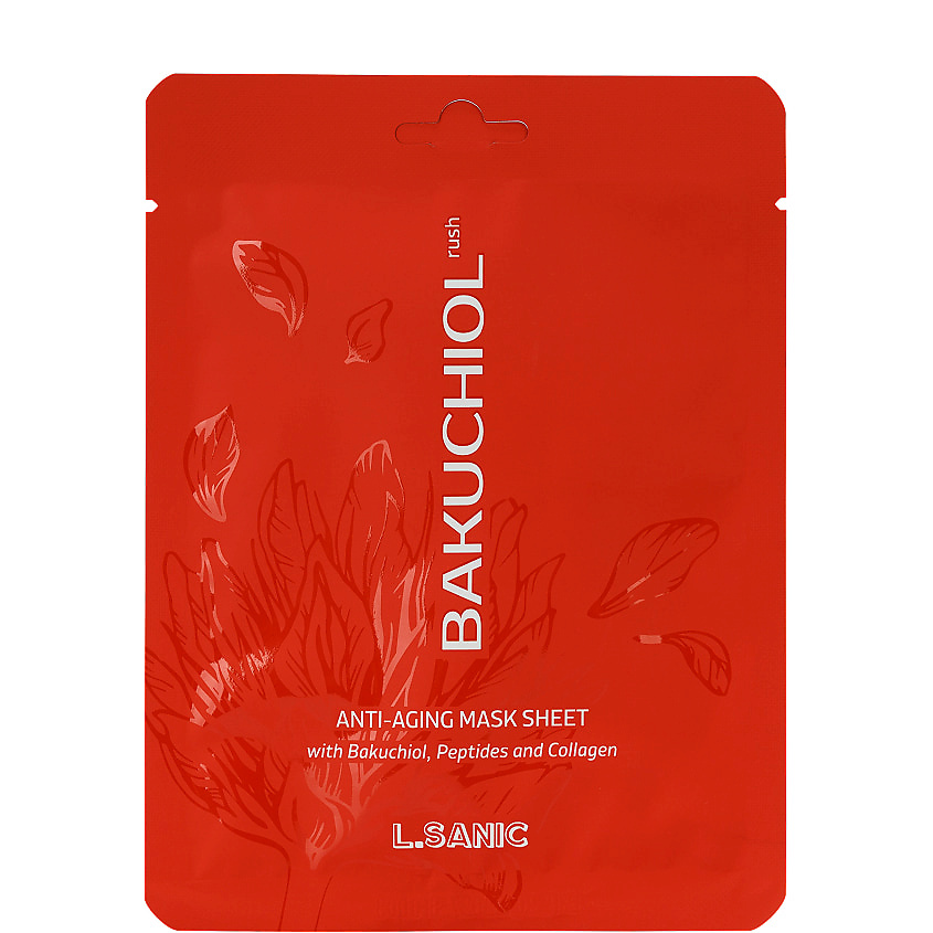 LSANIC Антивозрастная омолаживающая тканевая маска с бакучиолом Bakuchiol Anti-Aging Mask Sheet – фото 1