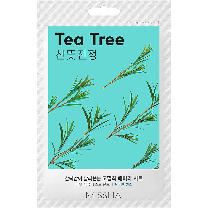 MISSHA Маска тканевая Airy Fit успокаивающая с экстрактом чайного дерева для чувствительной кожи – фото 1