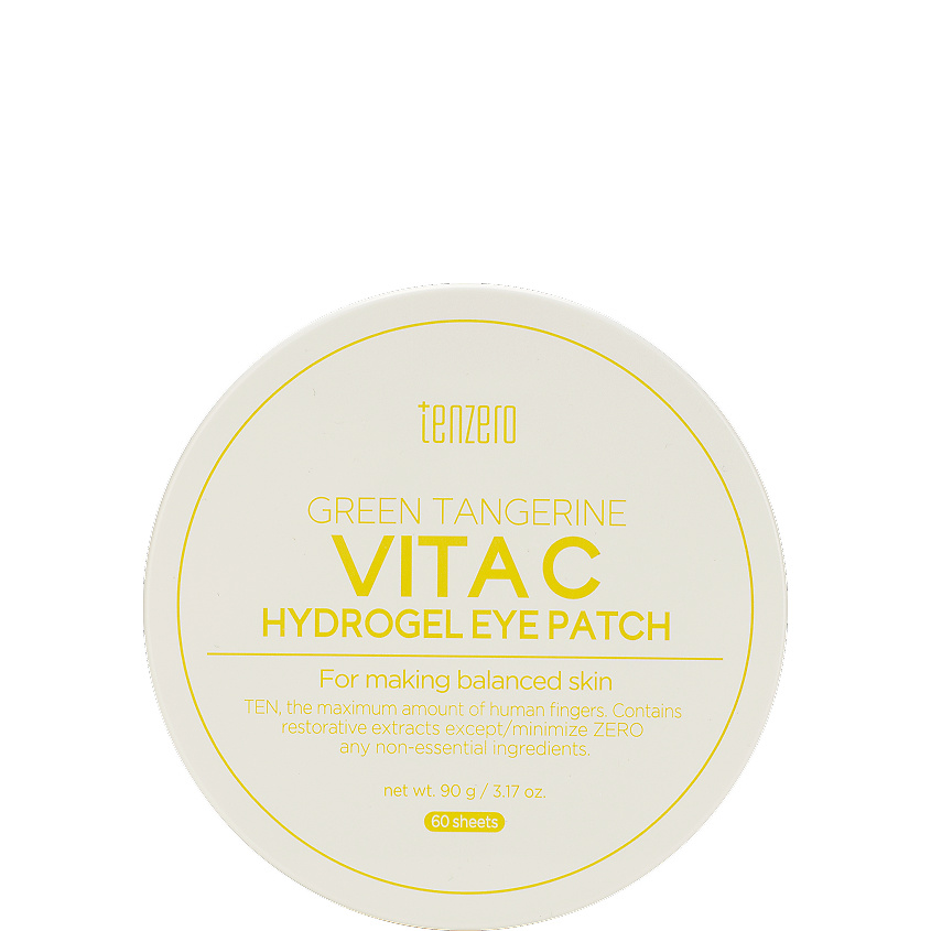 TENZERO Патчи для кожи вокруг глаз гидрогелевые с витамином С Green Tangerine Vita C Hydrogel Eye Patch – фото 1