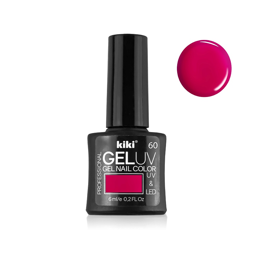 KIKI Гель-лак для ногтей Gel Uv&Led, 60 сочная малина – фото 1