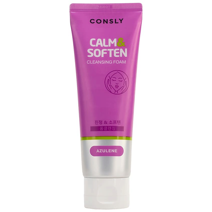 CONSLY Пенка для умывания успокаивающая с азуленом Calm & Soften – фото 1