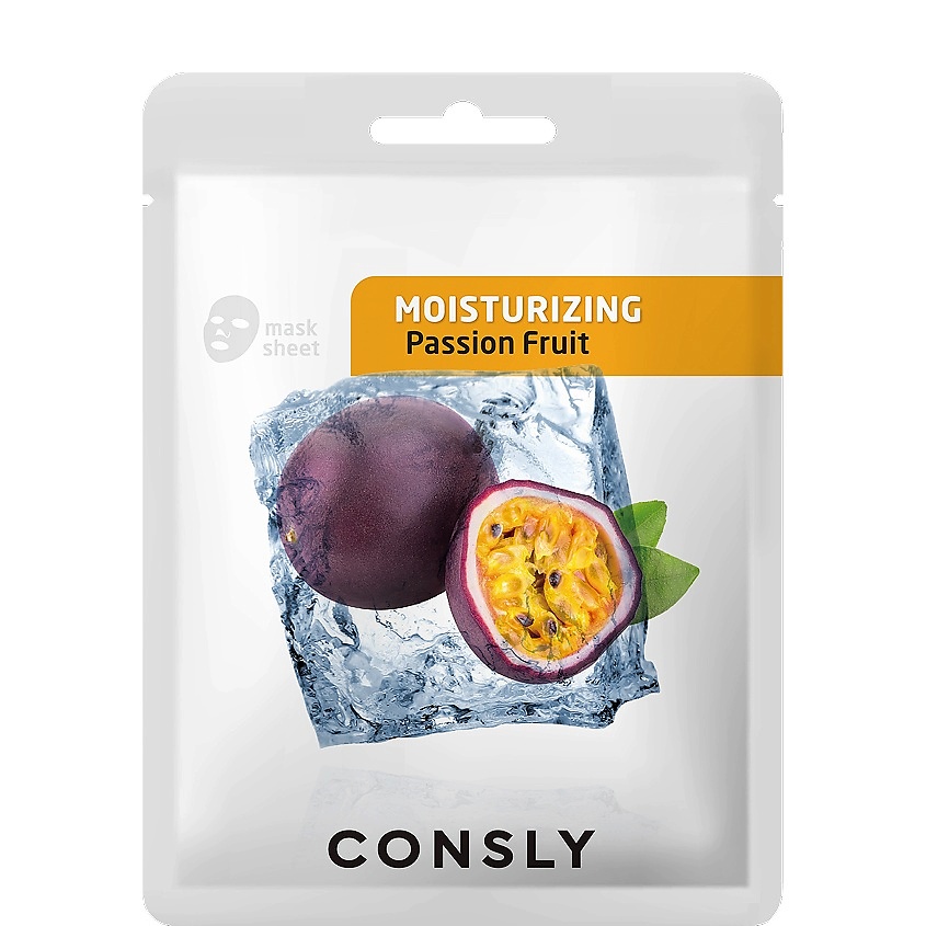 CONSLY Маска тканевая увлажняющая с экстрактом маракуйи Tissue Moisturizing Mask With Passion Fruit Extract – фото 1