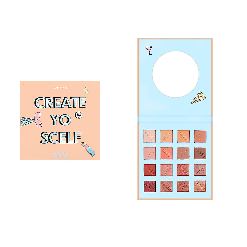SODA EYESHADOW PALETTE #makeitslay Тени для век CREATE YO'SCELF – фото 2