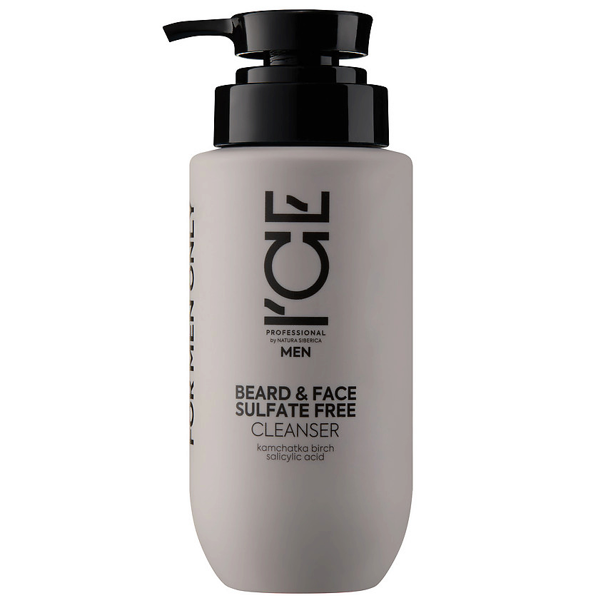 ICE BY NATURA SIBERICA Бессульфатная пенка для очищения лица и бороды Men Beard & Face Sulfate Free Cleancer – фото 1