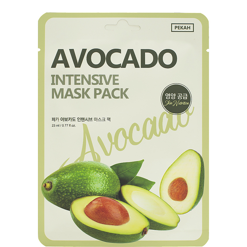 PEKAH Тканевая маска с экстрактом Авокадо Avocado Intensive Mask Pack – фото 1