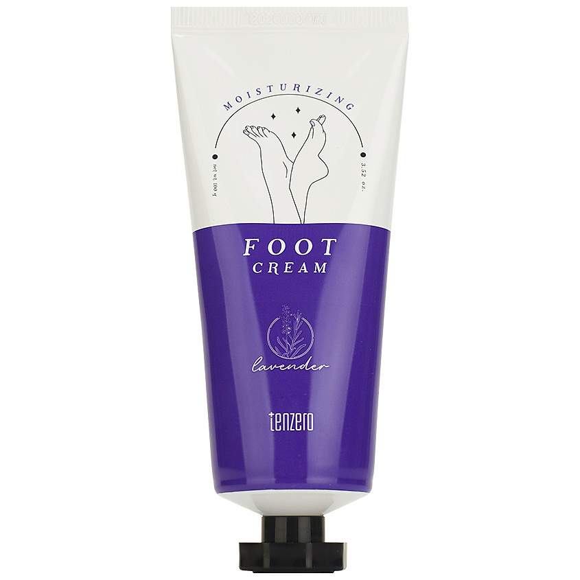 TENZERO Крем для ног увлажняющий с ароматом лаванды Lavender Moisturizing Foot Cream – фото 1