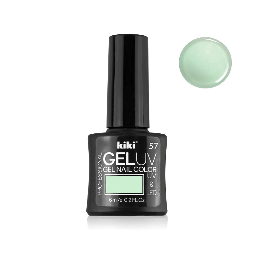 KIKI Гель-лак для ногтей Gel Uv&Led, 57 нежная мята – фото 1