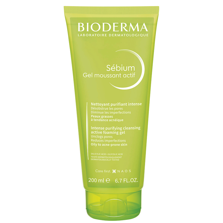 BIODERMA Гель для умывания интенсивного действия для жирной и проблемной кожи лица Sebium Active – фото 1