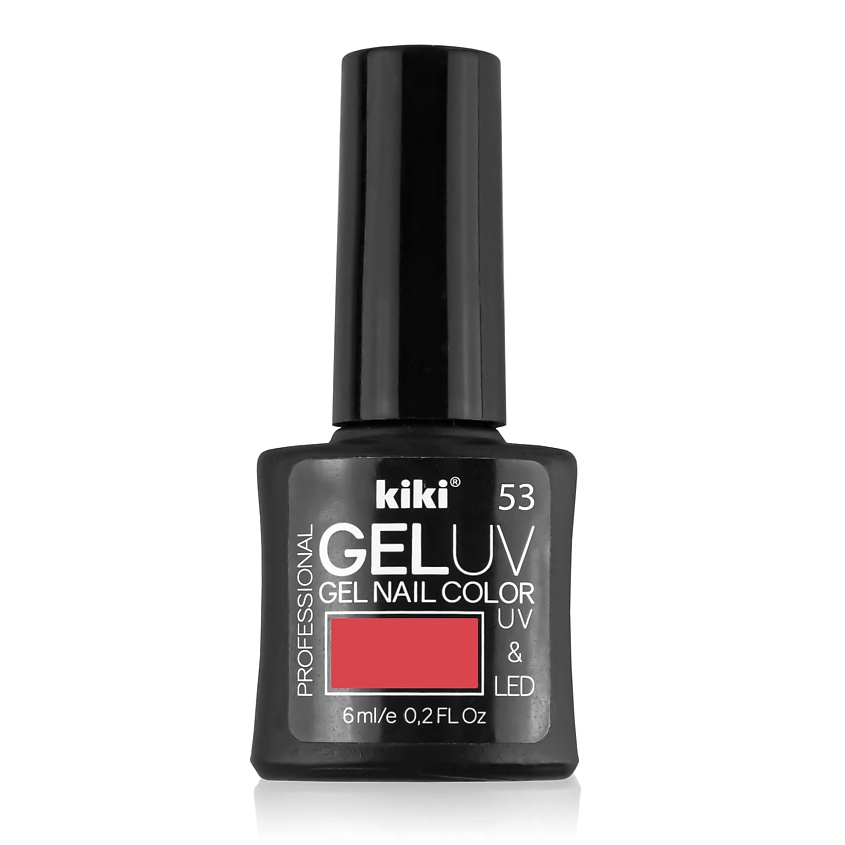 KIKI Гель-лак для ногтей Gel Uv&Led, № 53 коралловый неон – фото 1
