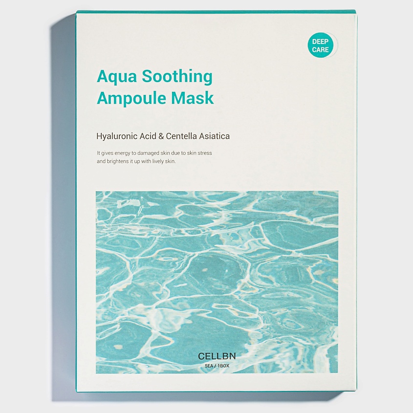 CELLBN Маска тканевая с  центеллой и гиалуроновой кислотой AQUA SOOTHING AMPOULE MASK – фото 2