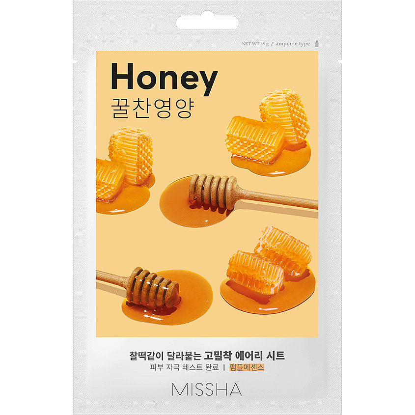 MISSHA Маска тканевая Airy Fit питательная с медом для огрубевшей сухой кожи – фото 1