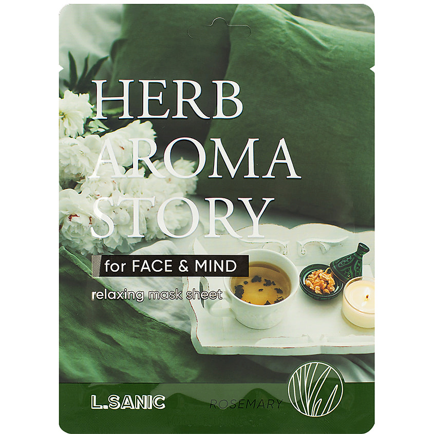 LSANIC Маска тканевая с экстрактом розмарина и эффектом ароматерапии Herb Aroma Story – фото 1