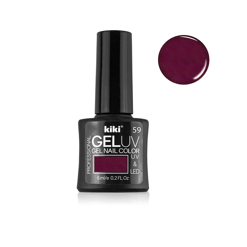 KIKI Гель-лак для ногтей Gel Uv&Led, 59 сияющий сливовый – фото 1