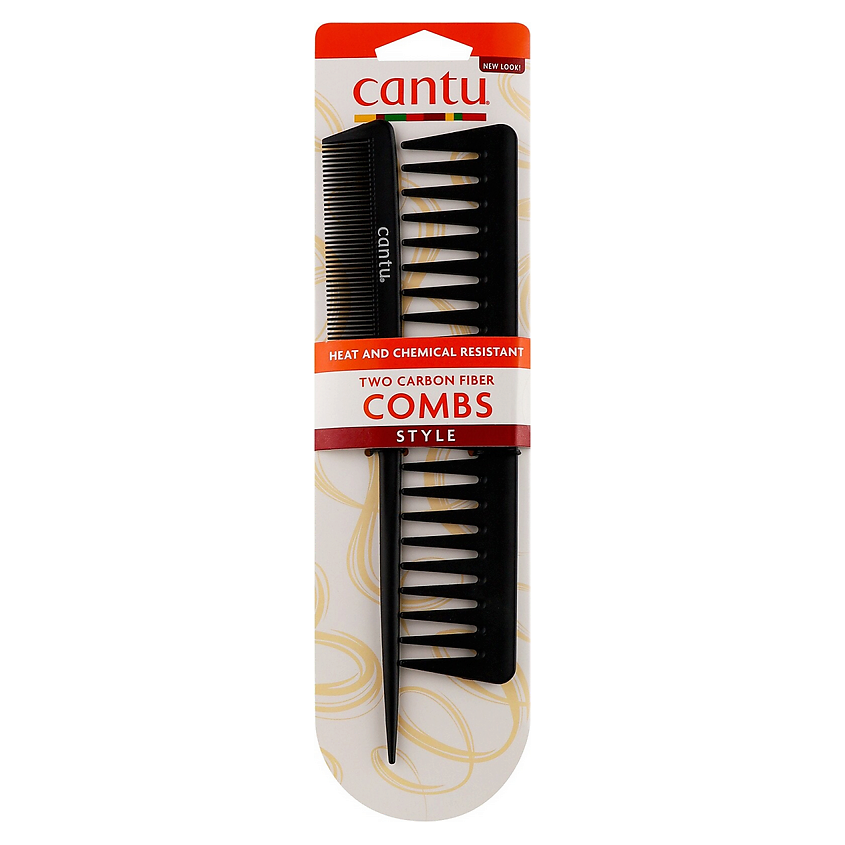 Cantu Style Carbon Fiber Combs 2 combs product package