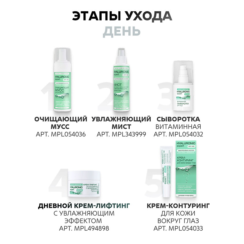 NICOLE LABORATORY Мист для лица и зоны декольте с увлажняющим эффектом HYALURONIC expert – фото 5