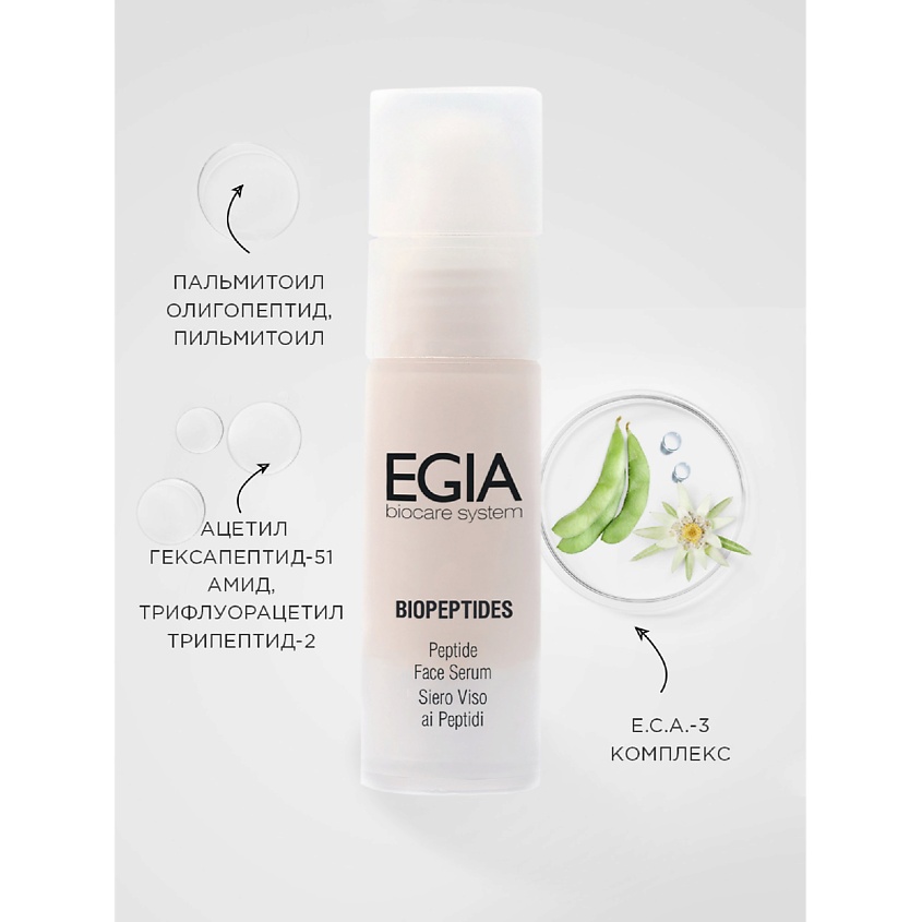 EGIA Сыворотка омолаживающая с пептидным комплексом  Peptide Face Serum – фото 3