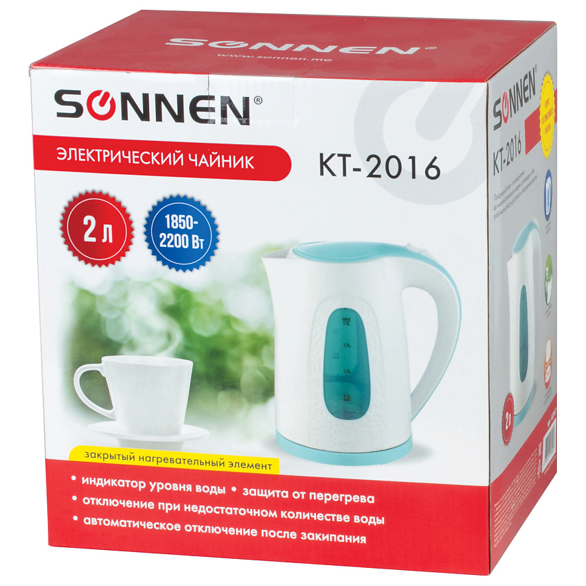 SONNEN Чайник электрический KT-2016 – фото 6