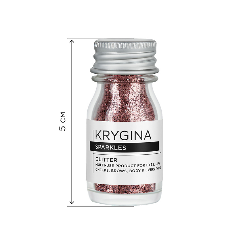 KRYGINA COSMETICS Глиттер для лица и глаз, блёстки для макияжа Sparkles, цвет: Lilac – фото 4