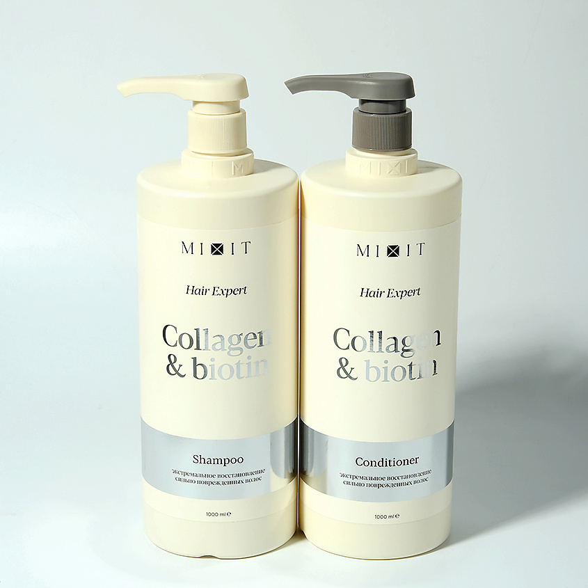 MIXIT Бальзам-ополаскиватель для волос HAIR EXPERT COLLAGEN+BIOTIN восстанавливающий – фото 6