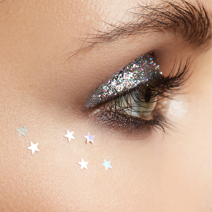 KRYGINA COSMETICS Глиттер для лица и глаз, блёстки для макияжа Sparkles, цвет: Pretty Stars – фото 3