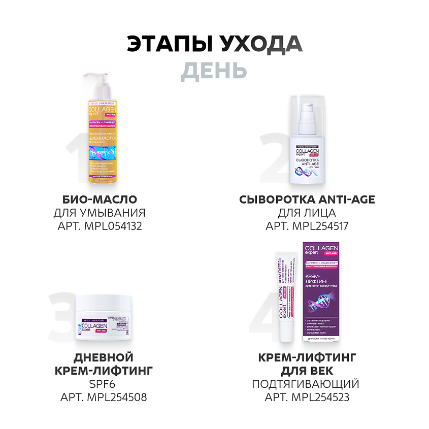 NICOLE LABORATORY Средство для умывания Био-Масло для лица и глаз COLLAGEN expert – фото 5