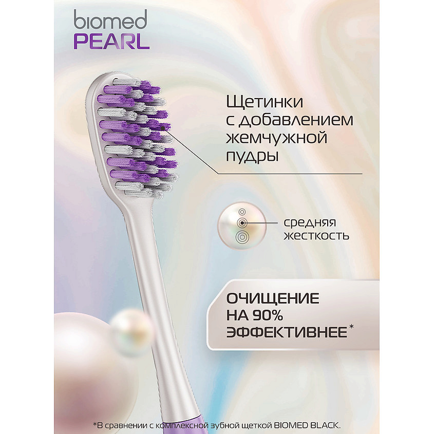 BIOMED Комплексная зубная щетка, средней жесткости Pearl Gloss – фото 5