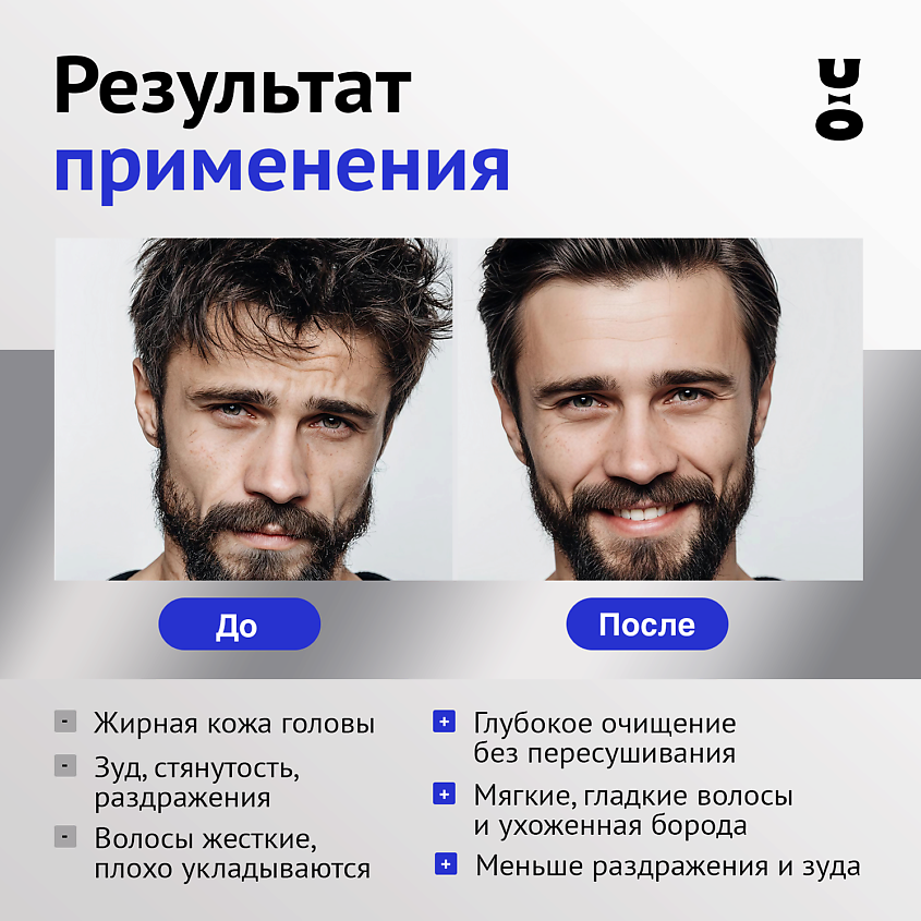 CHA U KAO Шампунь для волос и бороды HAIR & BEARD SHAMPOO – фото 3