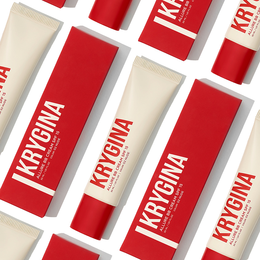 KRYGINA COSMETICS BB-крем для лица ALLURE BB CREAM SPF15, цвет: NUDE, 30 мл – фото 17
